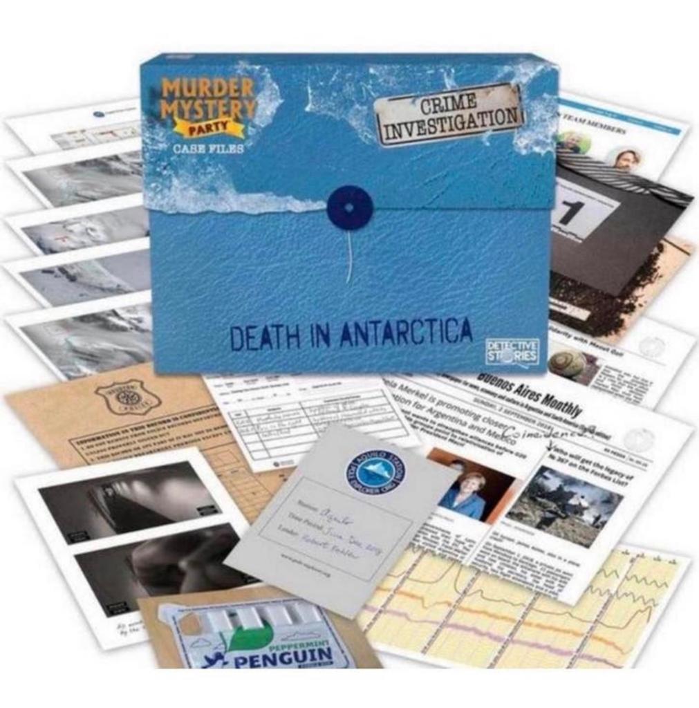 Murder Mystery Party Case Files Death Antarctica Detective, Een of twee spelers, Ophalen of Verzenden, Nieuw