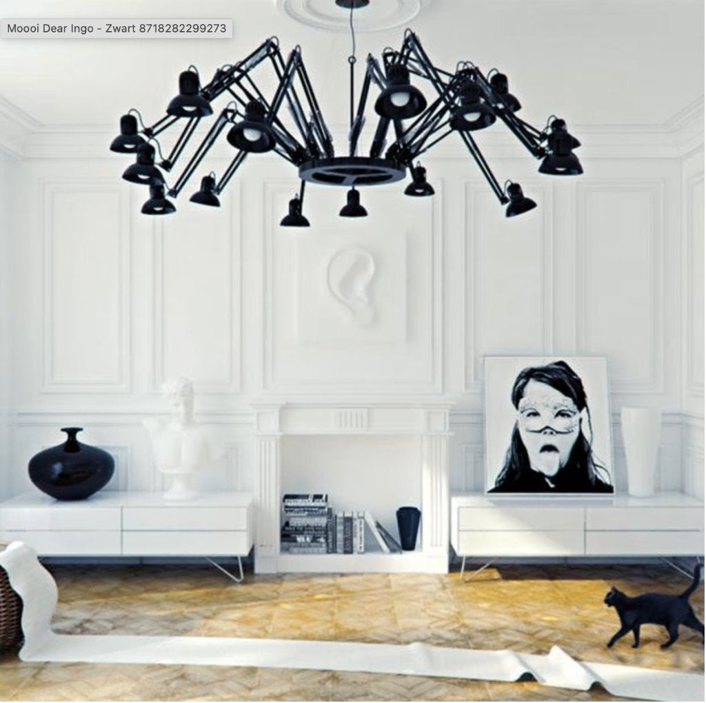 MOOOI Dear Ingo High-end hanglamp zwart gepoedercoat, Ophalen, Zo goed als nieuw, Metaal, High-end Lighting