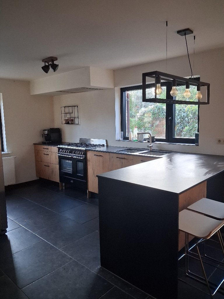 Keuken, Huis en Inrichting, Ophalen, Overige materialen, Bruin, Hoekkeuken