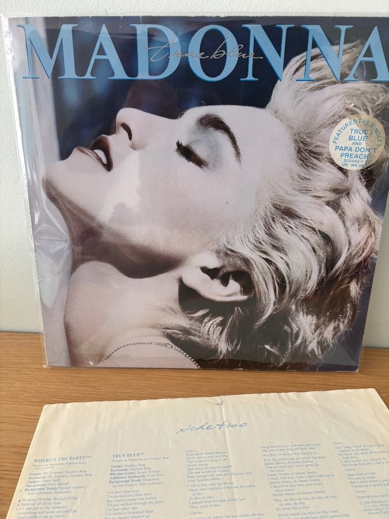 LP - Madonna - True Blue, CD & DVD, Vinyles | Pop, Utilisé, Avec pochette intérieure, 1980 - 1989, 12 pouces, Enlèvement ou Envoi