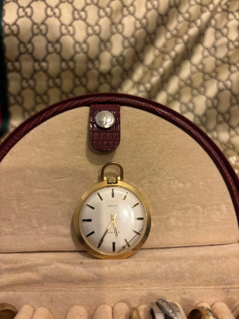 vintage Uroga 17 rubis zakhorloge, Enlèvement, Montre de poche