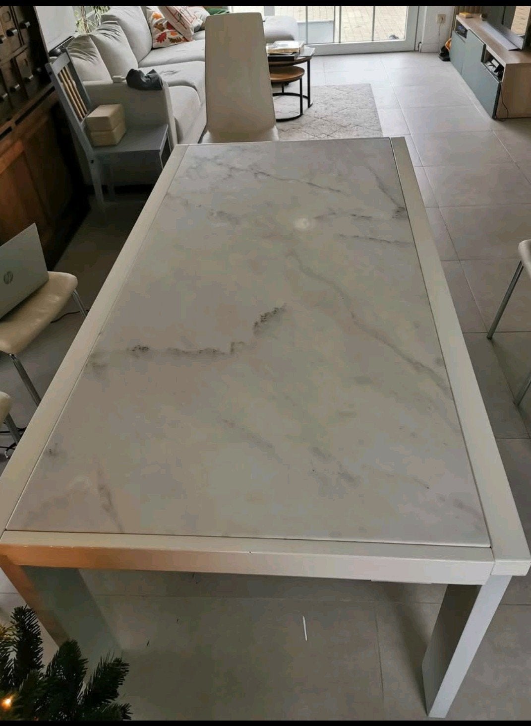 tafel marmer 6 - 10 personen, Huis en Inrichting, Ophalen