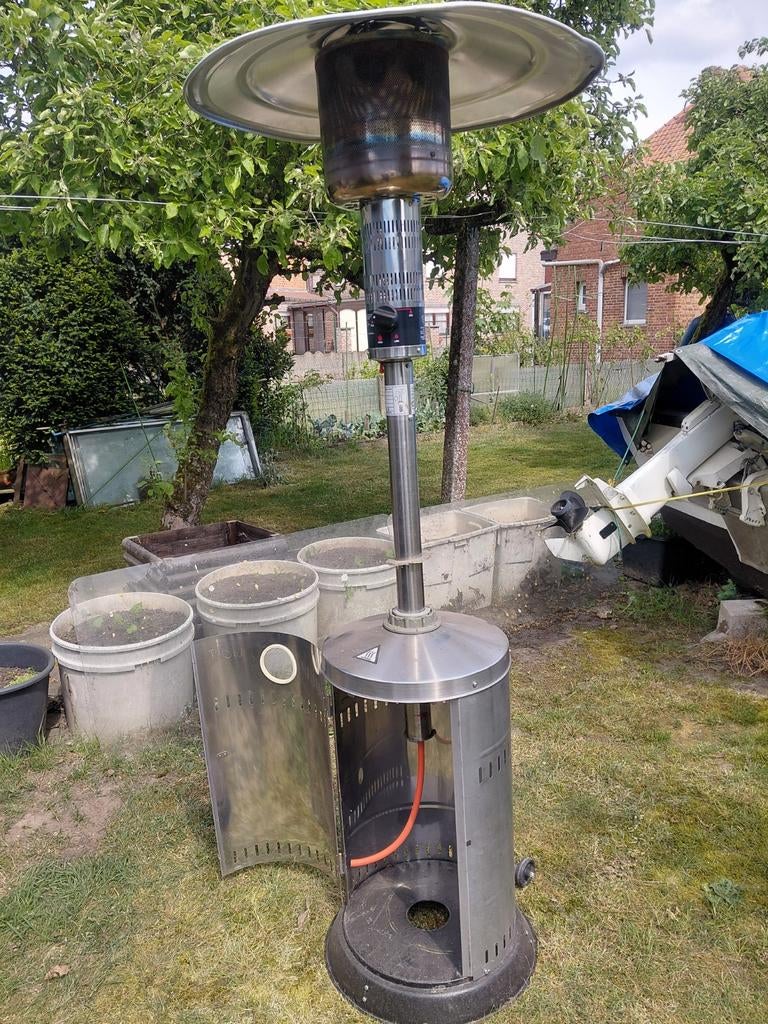 Terras verwarming twee maal gebruikt, Ophalen