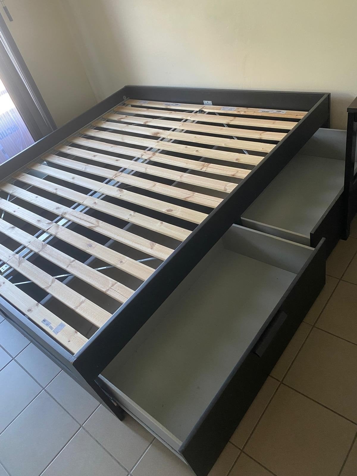 Bedframe 180x200cm + IKEA latten, Ophalen, Gebruikt, Twijfelaar