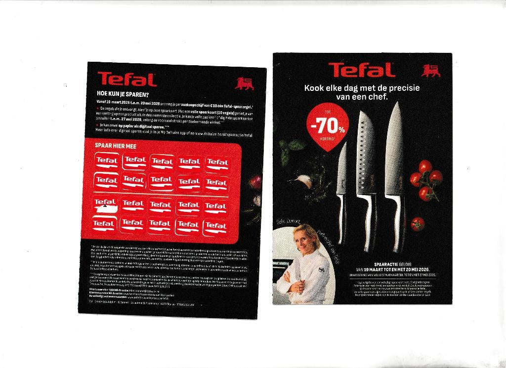 20 Tefal spaarpunten Delhaize, Overige supermarkten, Ophalen of Verzenden
