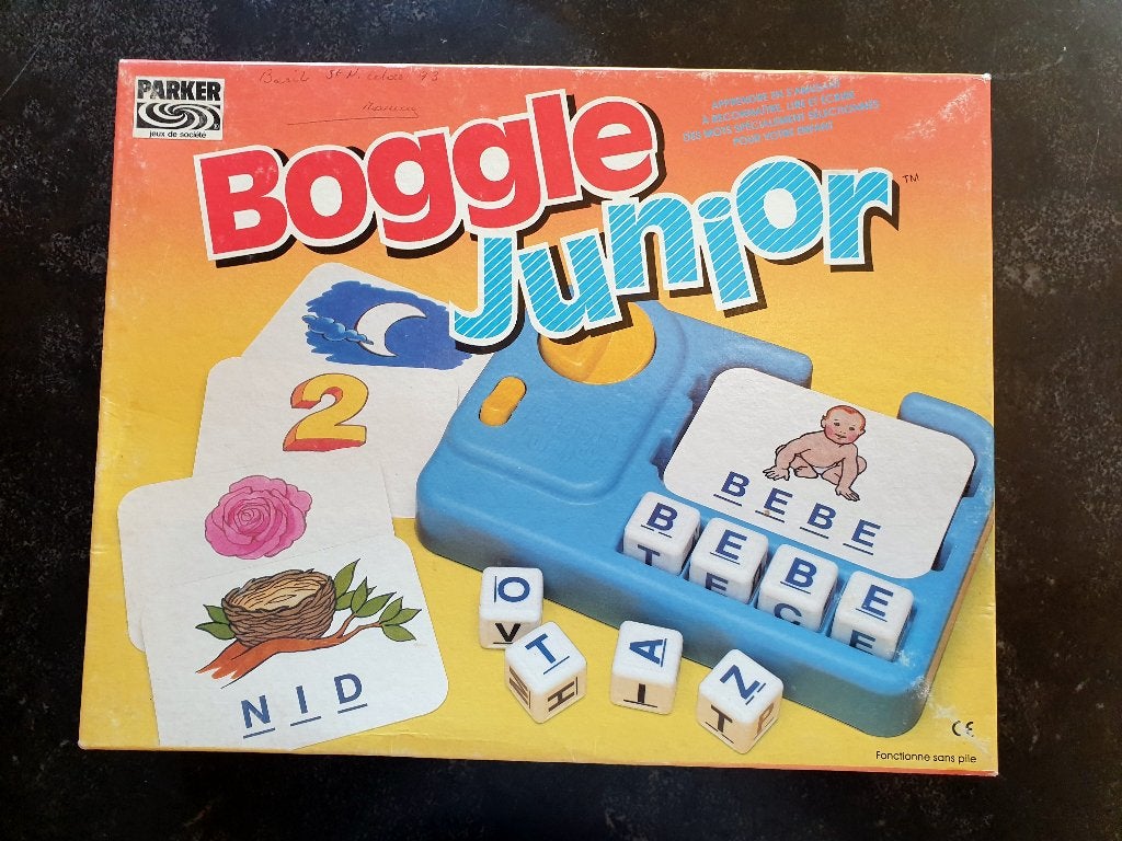 Boggle Junior - Parker 1991 - État exceptionnel - Vintage, Enlèvement ou Envoi, Comme neuf, Autres types