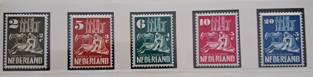 Ruilen Nederland 1950 Kerken in nood NVPH 556-560 postfris, Postzegels en Munten, Frankeerzegel, Ophalen of Verzenden, Postfris
