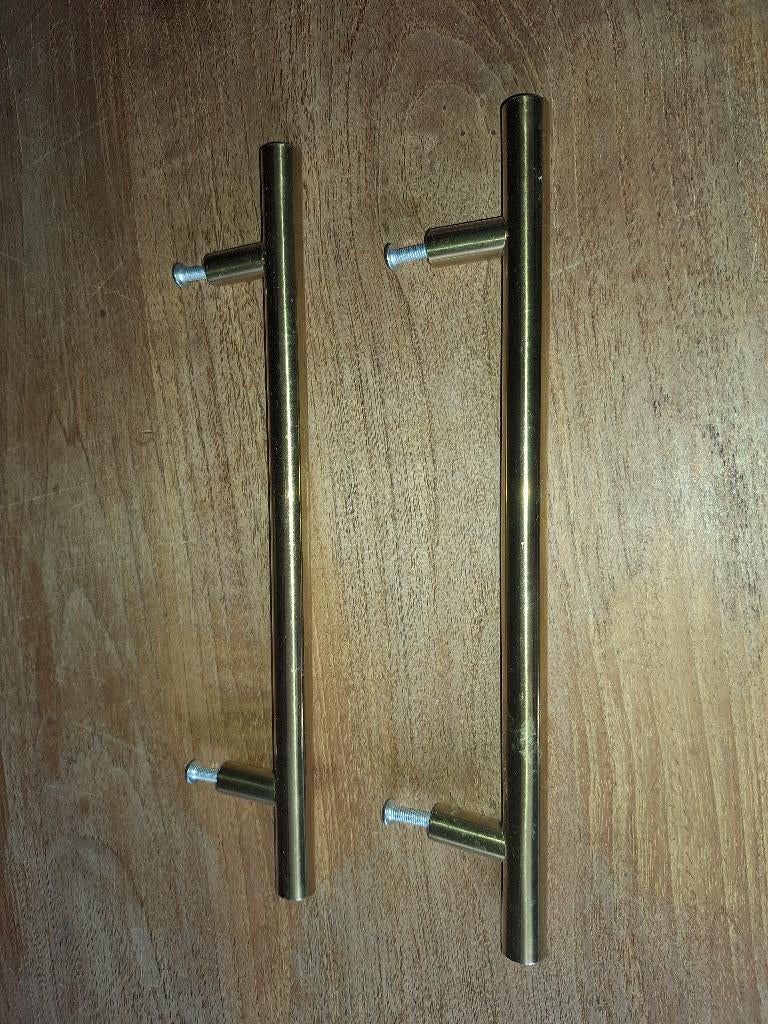 2 poignées en laiton, Doe-het-zelf en Bouw, IJzerwaren en Bevestigingsmiddelen, Gebruikt, Overige typen, Ophalen