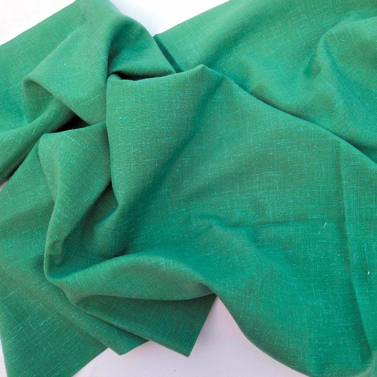 Tissu robuste vert aspect lin 0,7 m, Neuf, Enlèvement ou Envoi, Vert, 30 à 120 cm