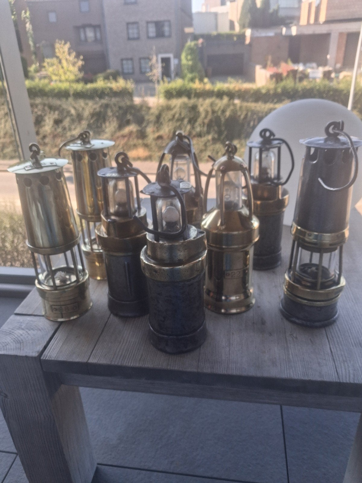 8 mooie mijnlampen, apart te koop. mooie patine, Enlèvement, Cuivre