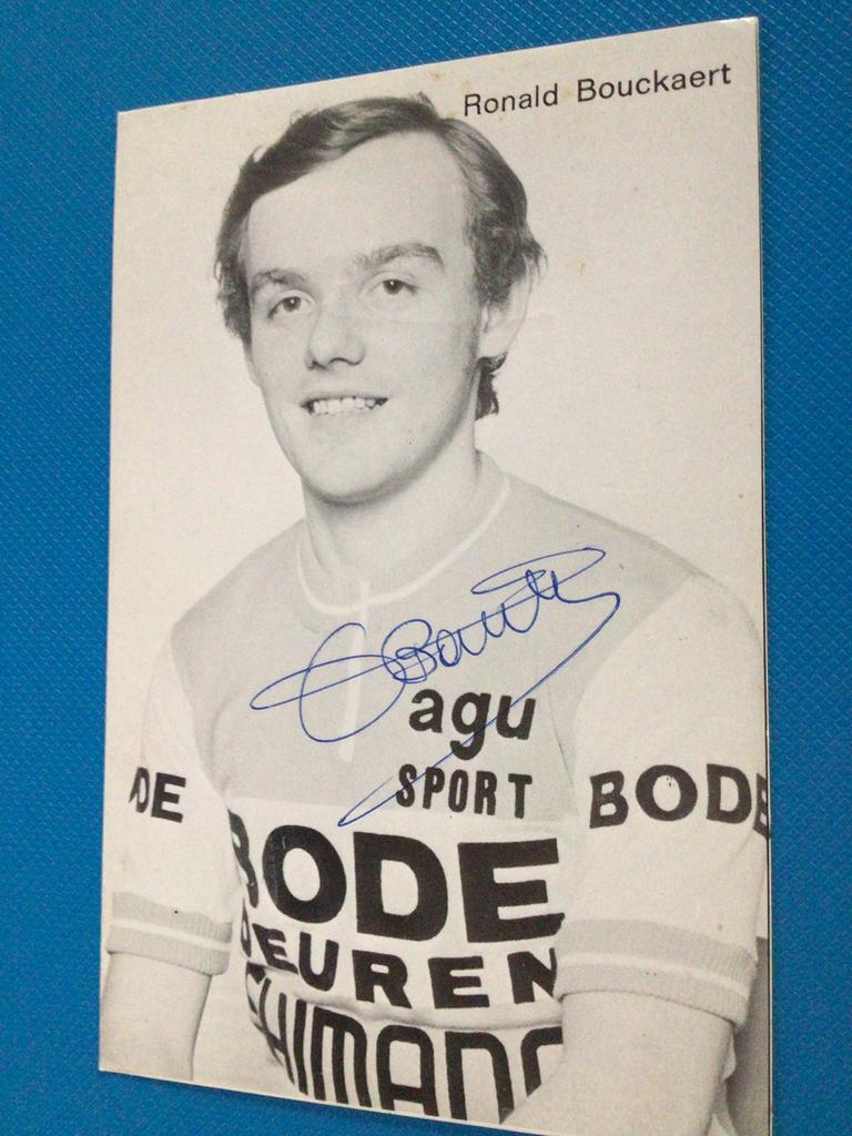 wielerkaart 1978 team koga  shimano ronald bouckaert  signe, Verzenden, Zo goed als nieuw