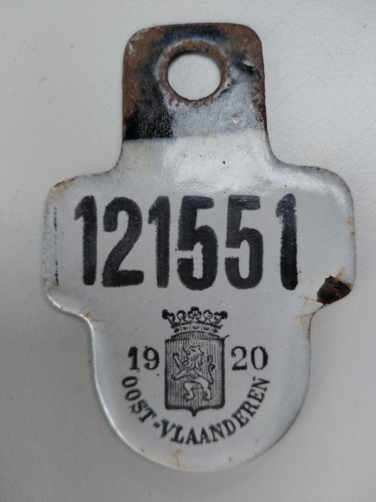 antieke fietsplaat 1920, Ophalen