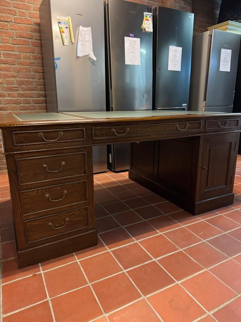 HANDGEMAAKT EIKEN SCHRIJFBURO - BURO - BUREAU -60% KORTING, Antiek en Kunst, Ophalen