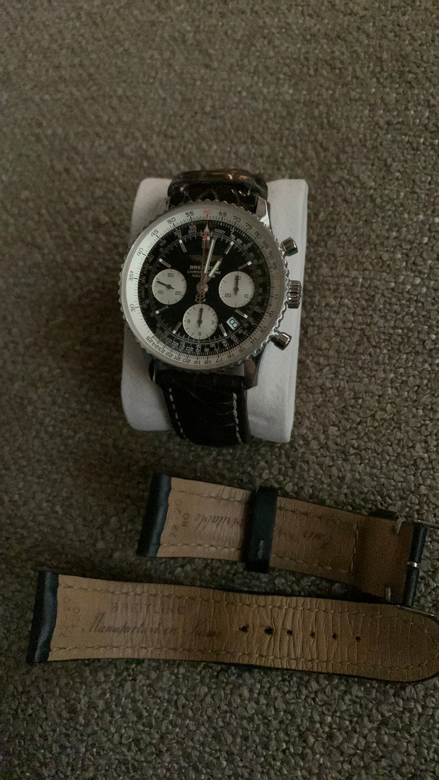 Breitling navitimer a23322, Handtassen en Accessoires, Horloges | Heren, Ophalen, Leer, Staal, Breitling