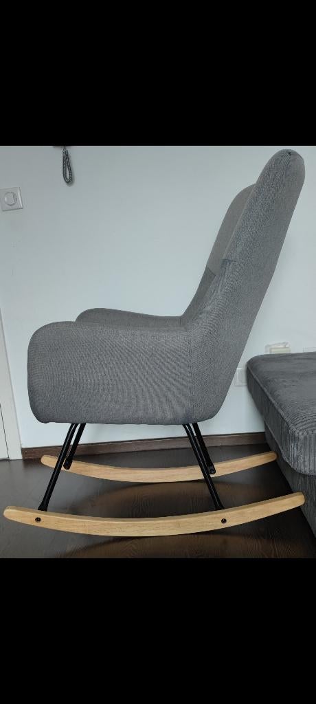Chaise a bascule, Maison & Meubles, Chaises, Gris, Comme neuf, Enlèvement, Une