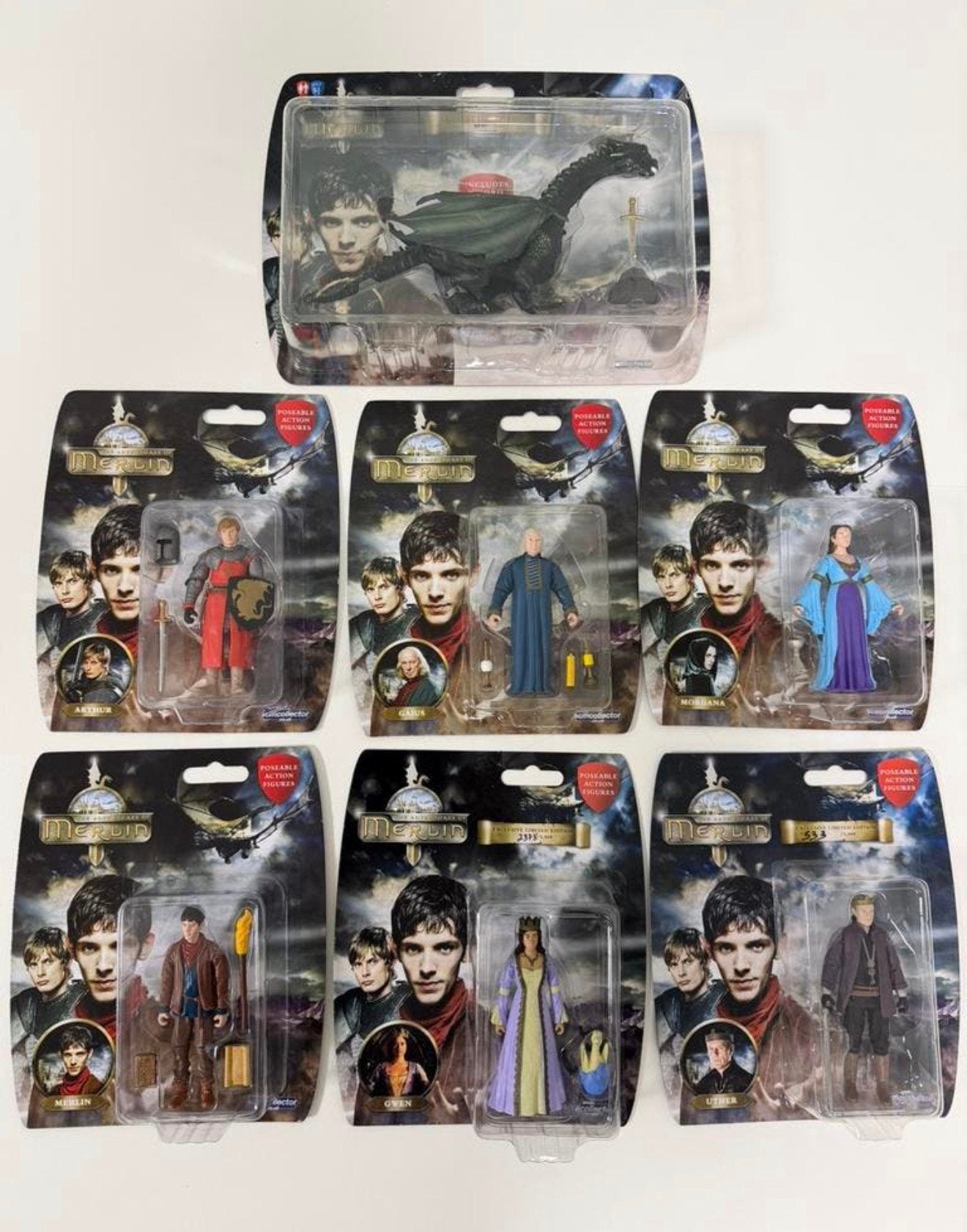 Lot complet de 7 figurines Merlin, nouvelle édition limitée, Enlèvement ou Envoi, Neuf, Figurine ou Poupée