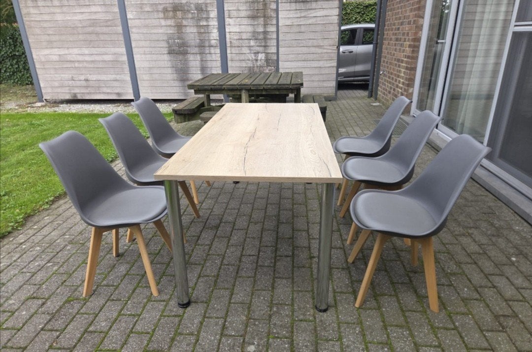 Tafel met 6 stoelen, Huis en Inrichting, Tafels | Eettafels, Ophalen