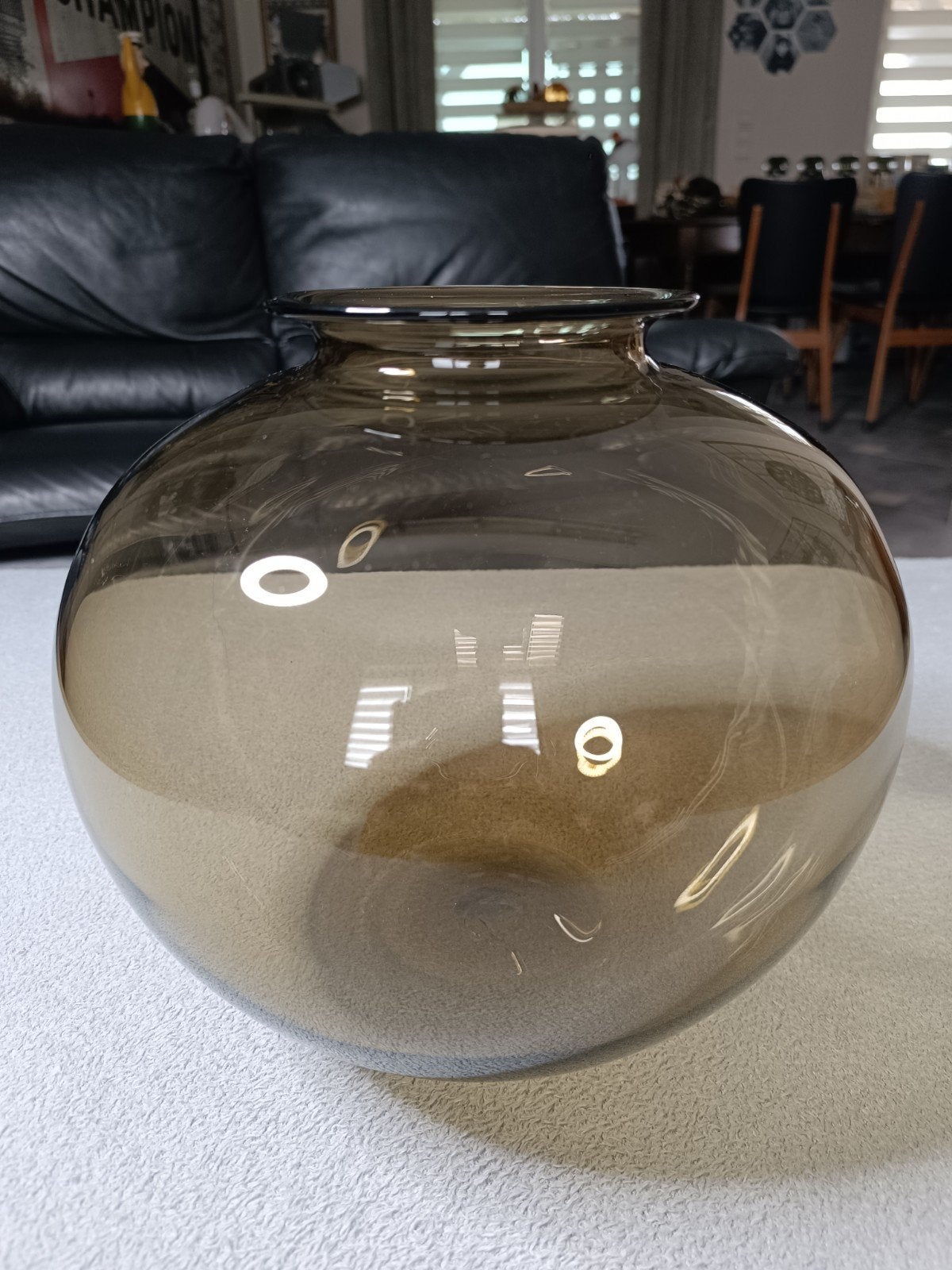 Grand vase sphérique daum Nancy France et croix lorraine, Maison & Meubles, Accessoires pour la Maison | Vases, Marron, Verre