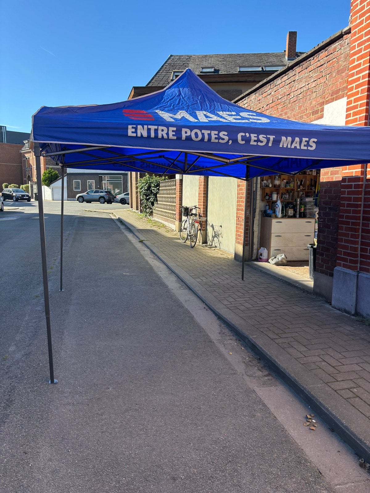 tonnelle pliante bleue Maes, Enlèvement, Comme neuf, Pliable
