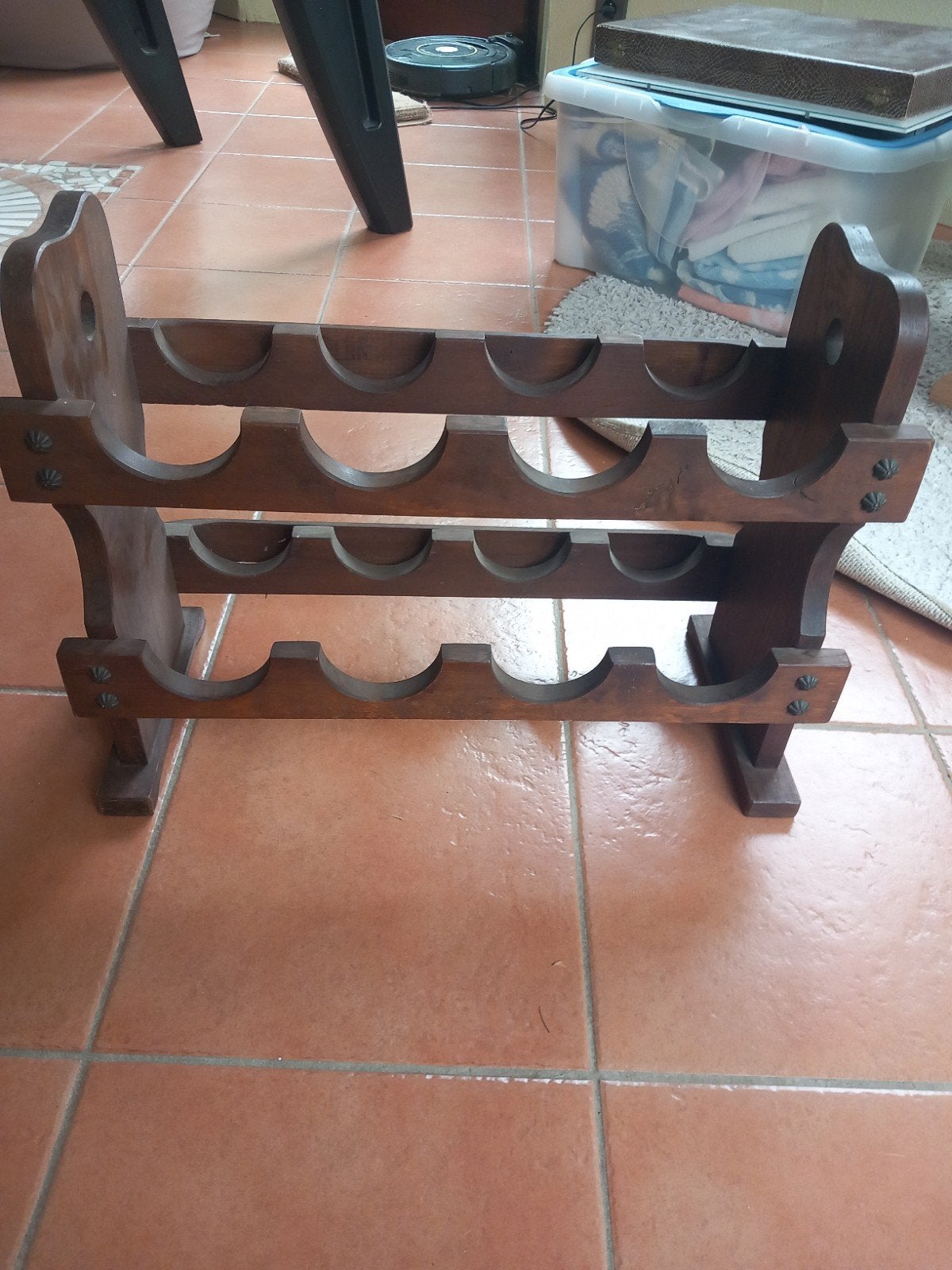 Porte-bouteilles en bois massif – 8 bouteilles Style rusti, Maison & Meubles, Bois