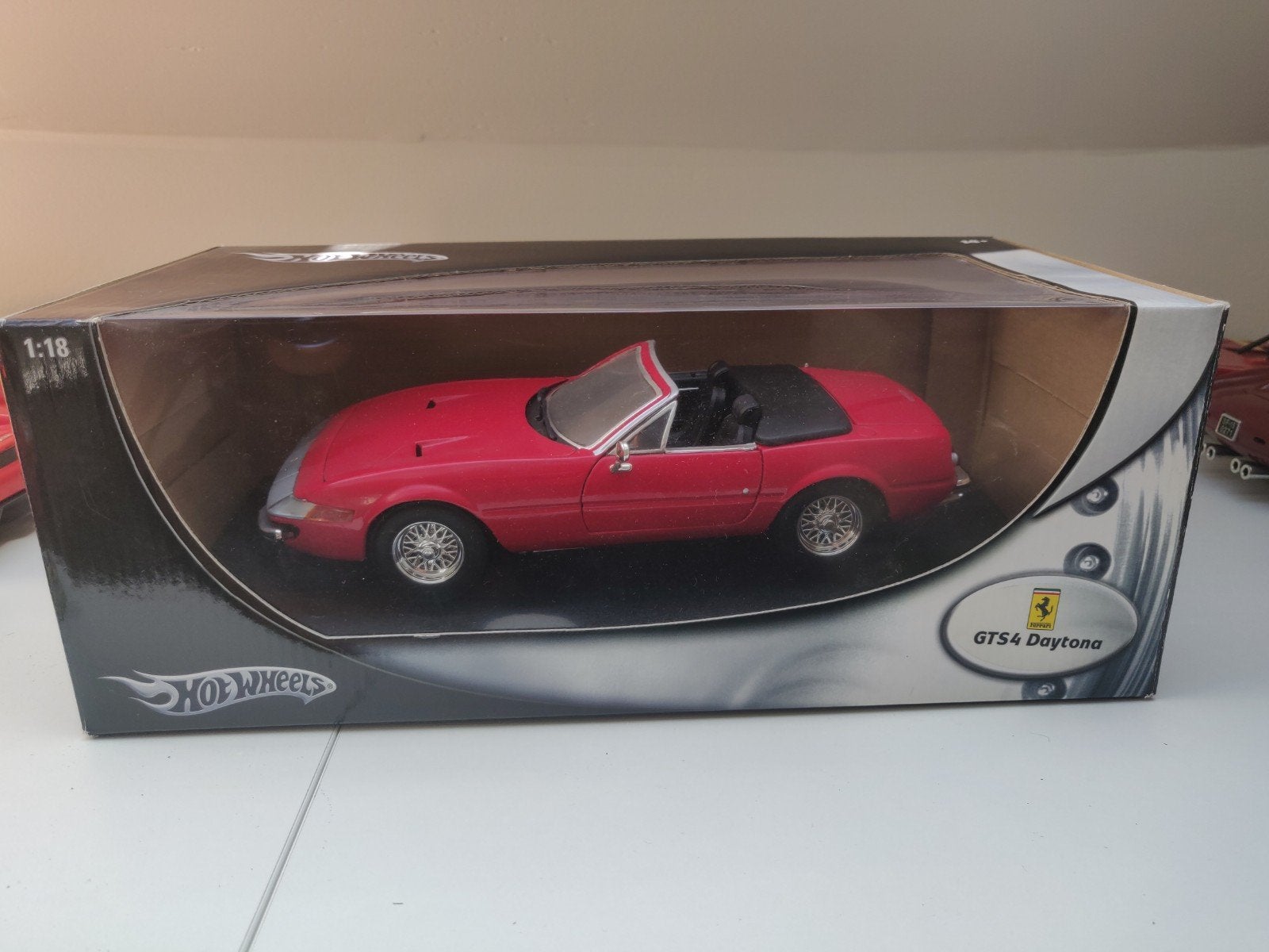 Hot Wheels 1/18 - Ferrari 365 GTS/4 Daytona Spider, Ophalen of Verzenden, Zo goed als nieuw, Auto, Hot Wheels