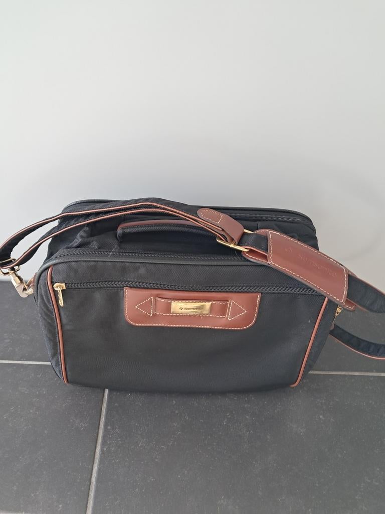 Handbagage, merk Samsonite, 30 cm of meer, Zwart, Minder dan 35 cm, Ophalen of Verzenden