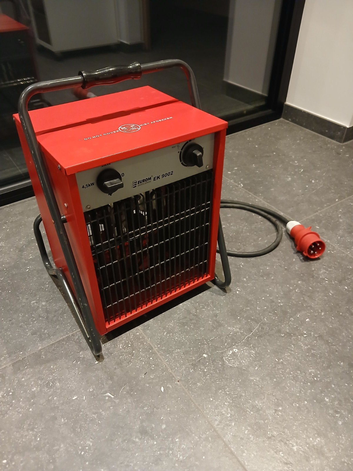 Eurom EK9002 werkplaatskachel elektrisch 9/4,5kW, Ophalen, Thermostaat