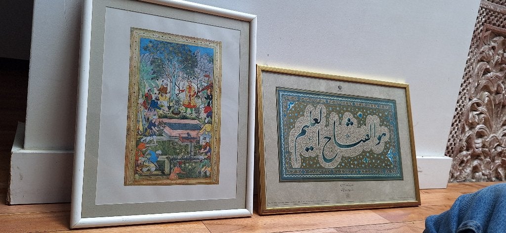 2 Iraanse miniaturen-reproducties, Antiek en Kunst, Ophalen