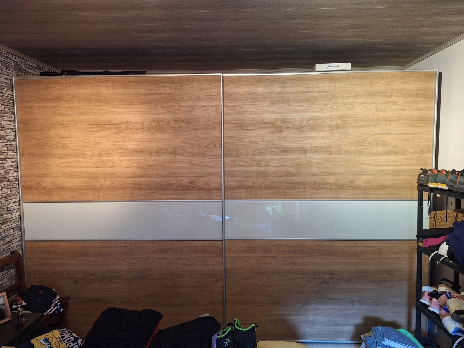 belle armoire double à vendre., Maison & Meubles, 200 cm ou plus, Comme neuf, Enlèvement, 200 cm ou plus