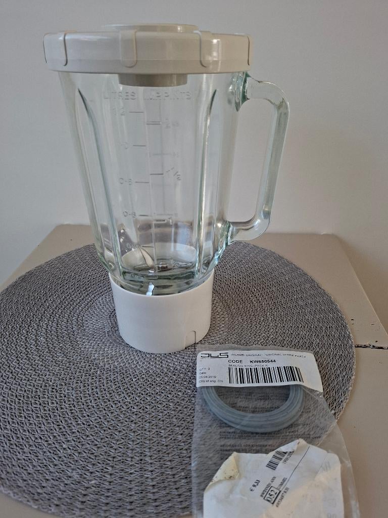 Glazen blender van Kenwood met nieuwe rubber, Ophalen, Gebruikt, Blender
