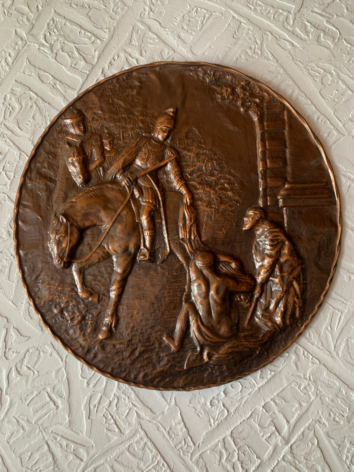 Peinture, plaque murale en cuivre, cerf en cuivre, Maison & Meubles, Enlèvement
