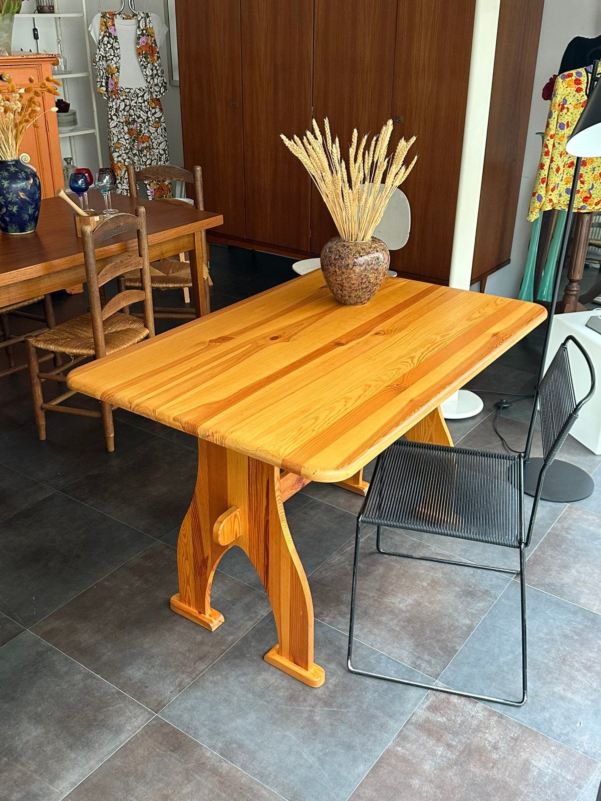 Table à manger / bureau en pin, Ophalen, Zo goed als nieuw, Grenenhout
