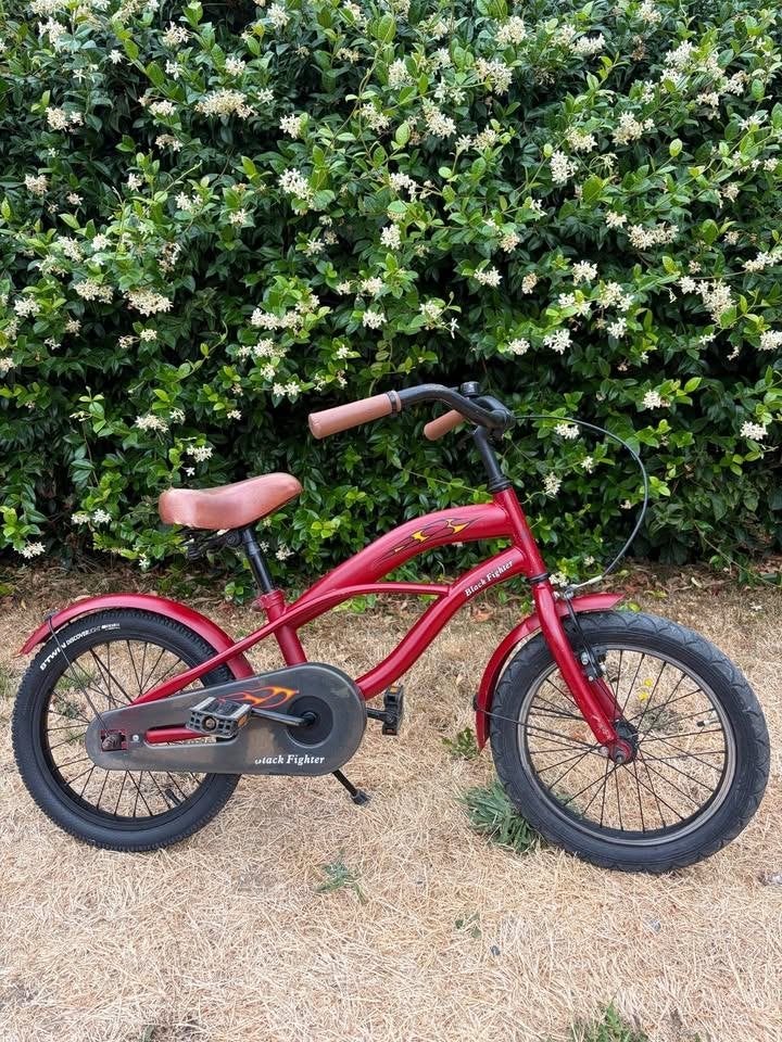 Popal Black Fighter 16 inch kinderfiets, Fietsen en Brommers, Fietsen | Kinderfietsjes, Ophalen, Terugtraprem, Popal, 16 tot 20 inch