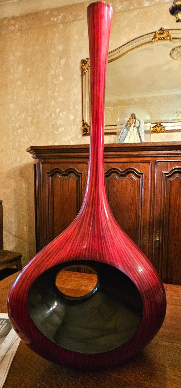 houten vaas voor droogbloemen, Huis en Inrichting, Ophalen, Gebruikt, 96 cm, Geschikt voor droogbloemen