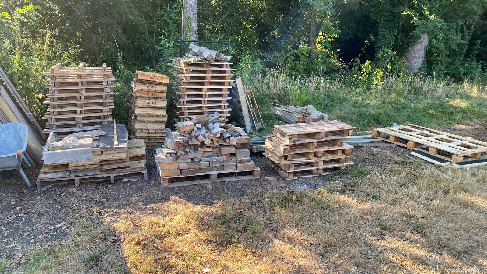 Stookhout osb, paletten en kleinhout, Ophalen, Gebruikt