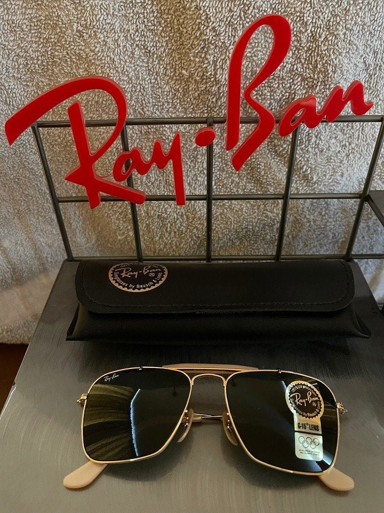 Vintage B&L Ray-ban Caravan Outdoorsman 52mm zonnebril CO11, Neuf, Enlèvement ou Envoi, Autres couleurs, Ray-Ban