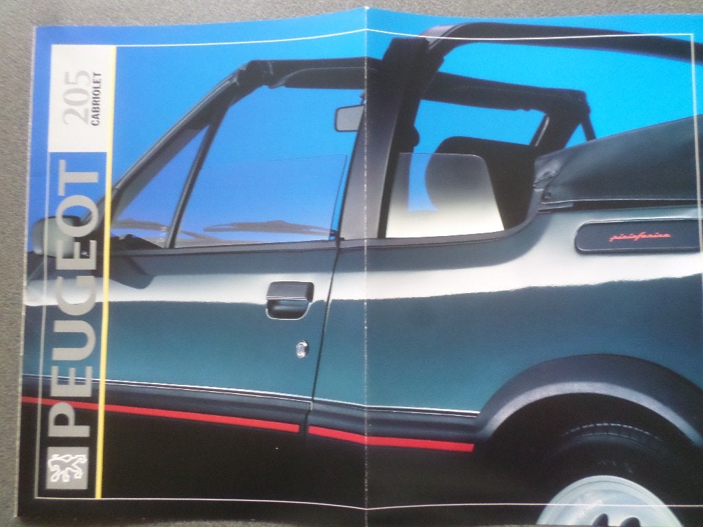Brochure des Peugeot 205 CJ et CTI 1992, Enlèvement ou Envoi, Peugeot