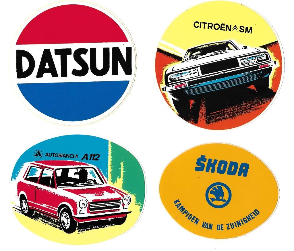 Oude/Vintage Stickers/Zelfklevers van diverse Automerken., Ophalen, Zo goed als nieuw, Auto's