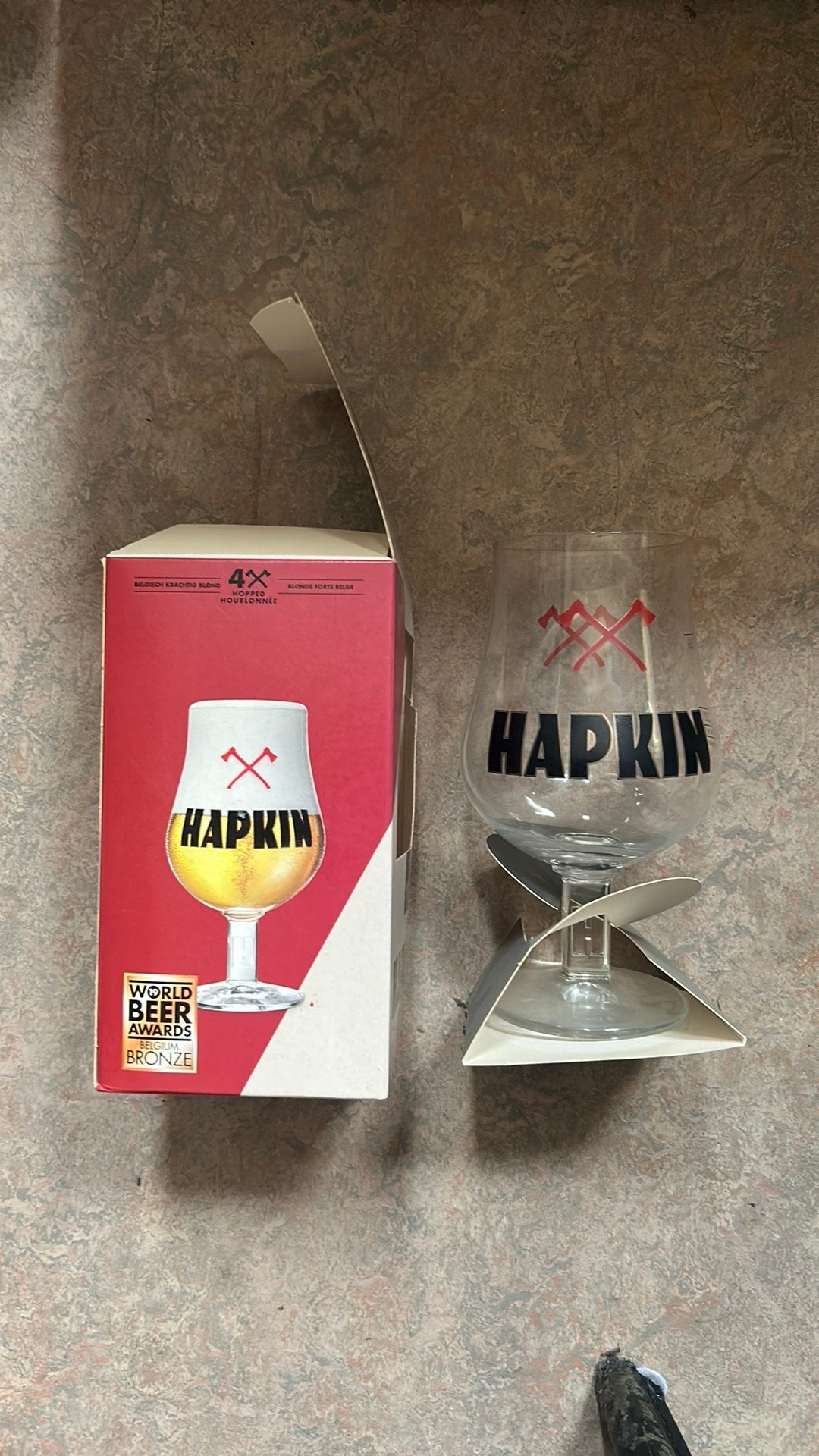 Bierglas Hapkin., Ophalen, Zo goed als nieuw