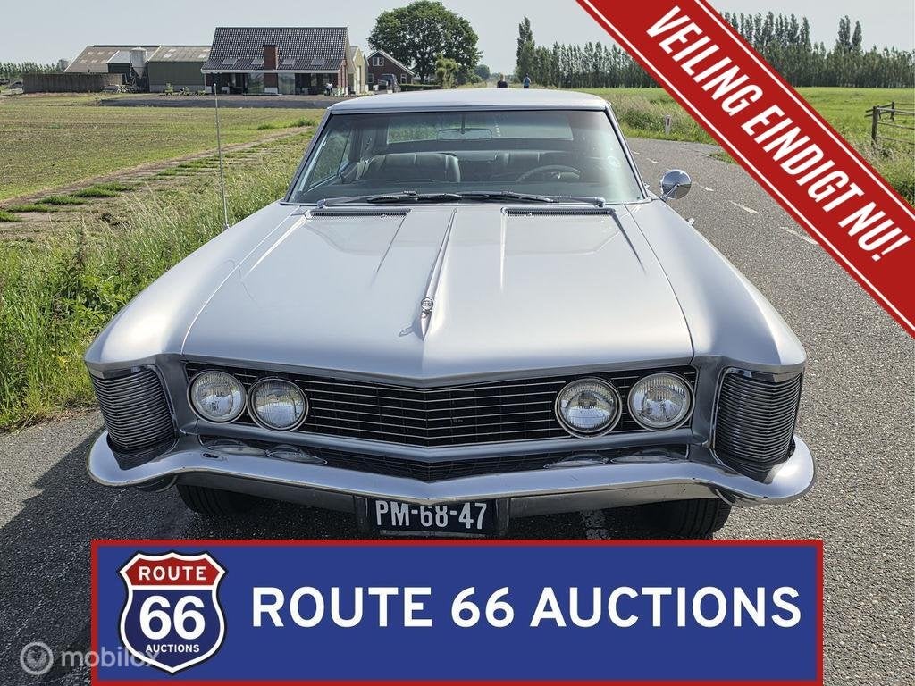 Buick Riviera | 1963 | Route 66 Auctions, Zwart, Bedrijf, Handgeschakeld, Buick