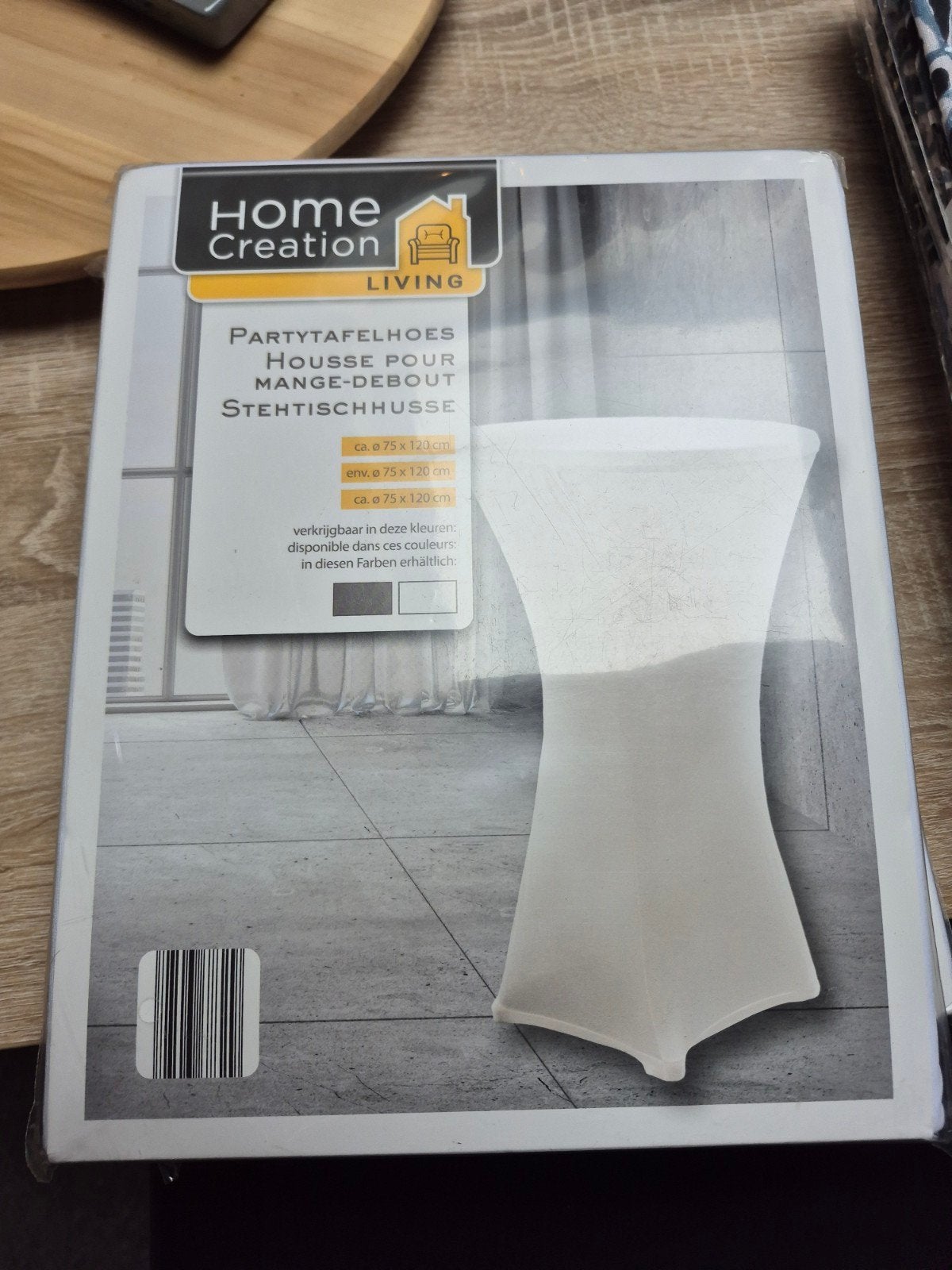Nieuwe stretchhoes voor statafel – Wit – ø75 x 120 cm – Home, Zakelijke goederen, Horeca | Overige, Ophalen