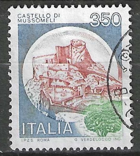 Italie 1980 - Yvert 1448 - Castello di Mussomeli  350 l (ST), Verzenden, Gestempeld