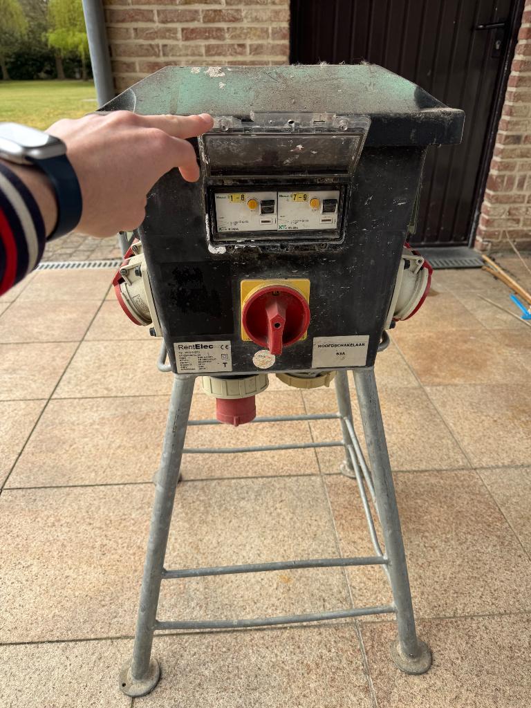 Krachtstroomverdeler 63amp paddestoel, Ophalen, Gebruikt