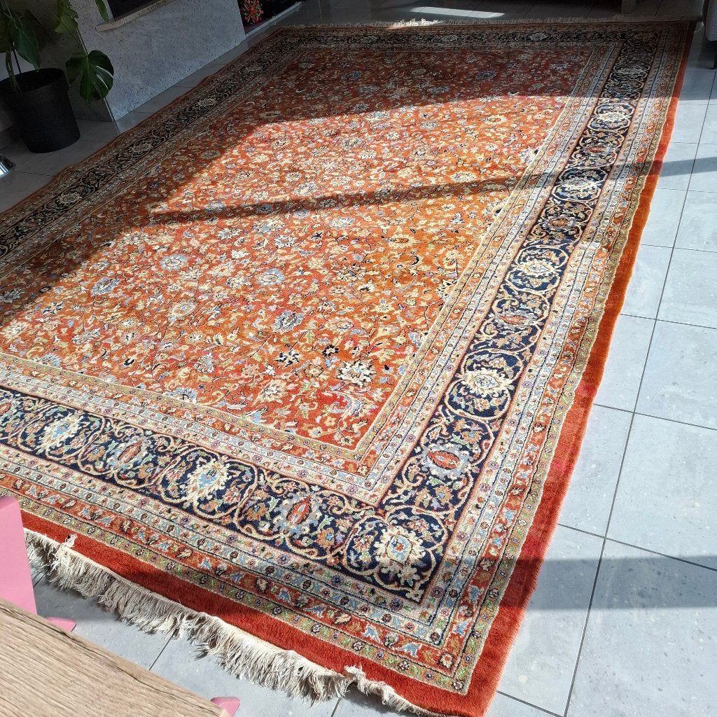 Indisch handgeweven tapijt 279 x 400, Antiek en Kunst, Ophalen