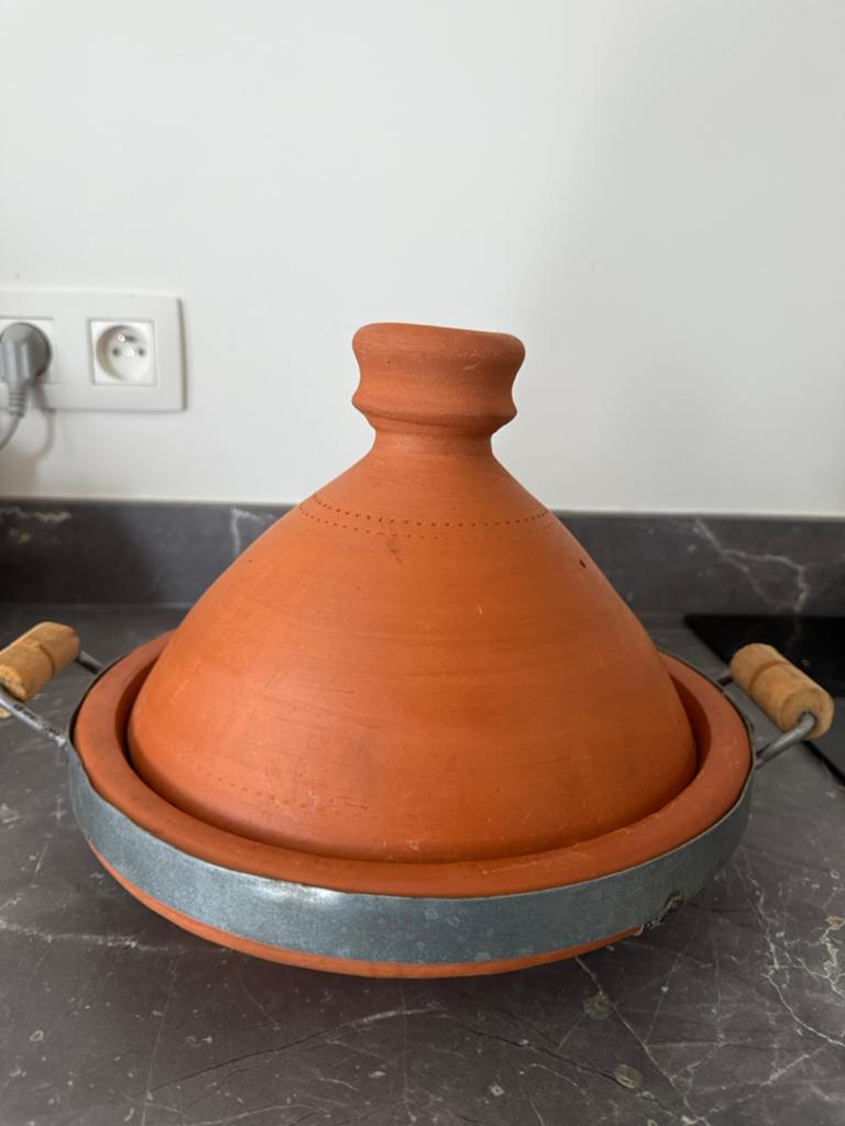 Tajine marocain en terre cuite Ø 28 cm, Plaques à induction, Enlèvement, Utilisé, Autres types