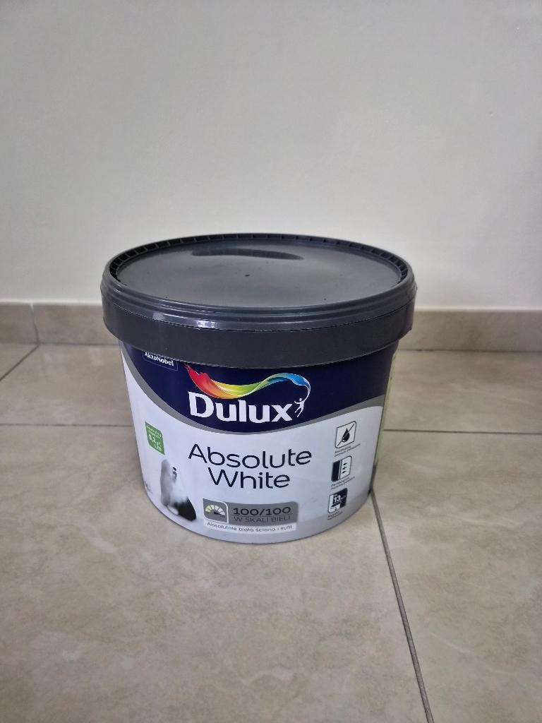 DULUX Absolute White 9L VERF, Ophalen, 5 tot 10 liter, Wit, Nieuw