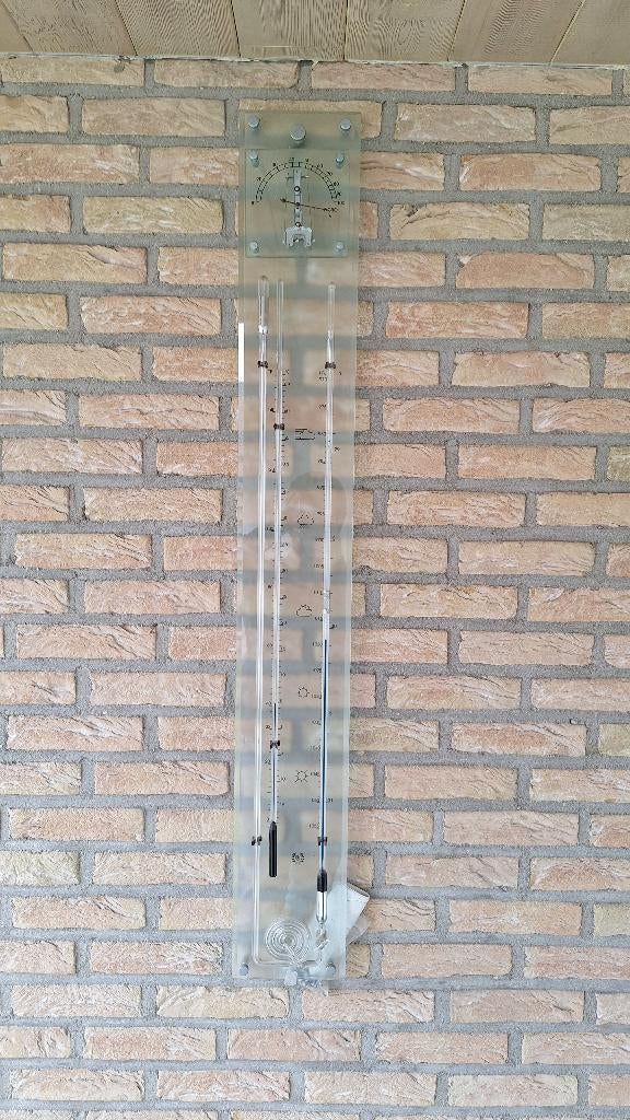 Grand baromètre/thermomètre verre - Dingens - 114 cm de haut, Enlèvement, Utilisé