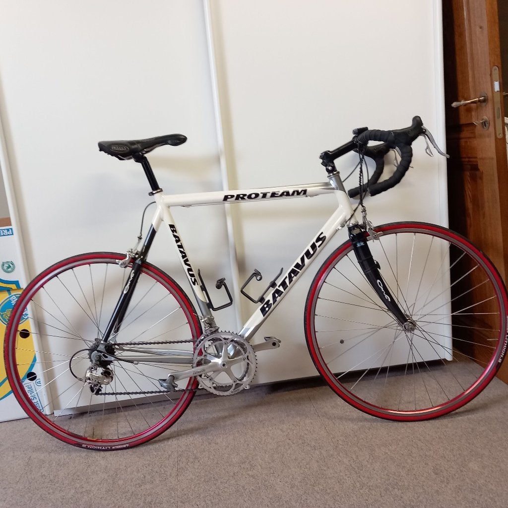 Koersfiets in carbon Batavus proteam, Ophalen, Velgrem, Versnellingen, Batavus