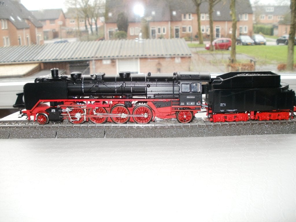 Marklin Ho stoomlokomotief met tender dig. Br41-001., Enlèvement ou Envoi, Courant alternatif, Comme neuf, Locomotive