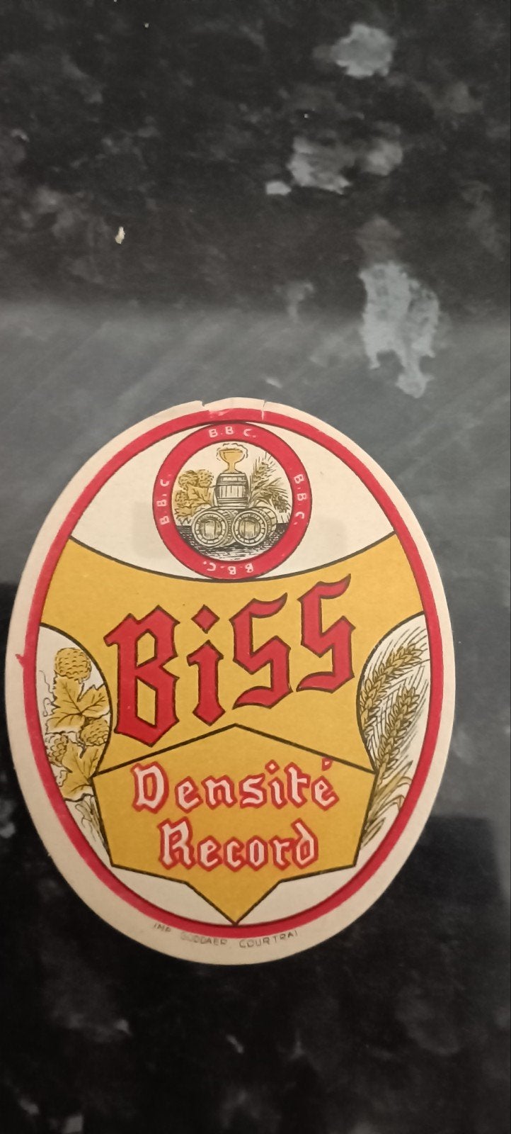 oud bieretiket Cuvelier Biset te Pipaix, Collections, Enlèvement ou Envoi